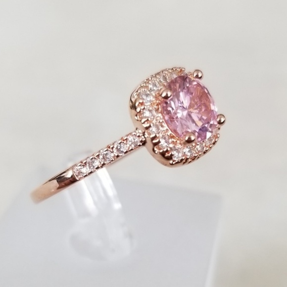 18k Over Sterling Pink Ring - Picture 3 of 8